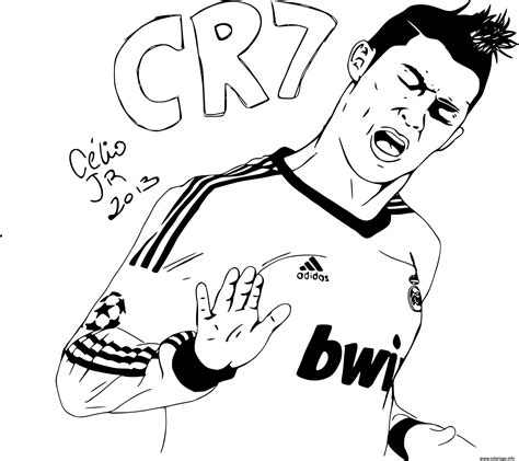 Coloriage CR7 Ronaldo Calma Calma Real Madrid Adidas Dessin Ronaldo à