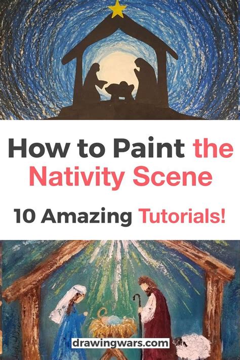 10 Amazing and Easy Step by Step Tutorials on How to Paint The Nativity Scene. Acryl ...