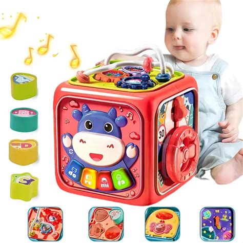 Cubo Didáctico Juguete Montessori Educativo 6 En 1 Para Bebé MercadoLibre