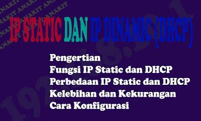 Switch Perbedaan Antara DHCP Dan STATIC