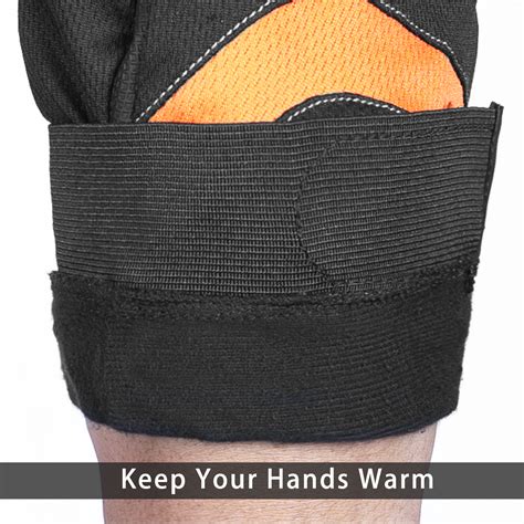 8 Fans 100% Waterproof Gloves for Men and Women，Fleece-Lined Work