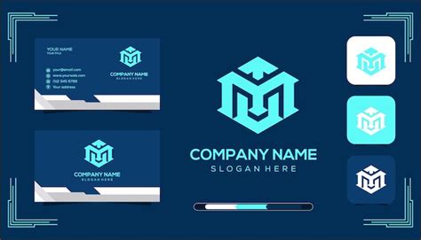 premium vector vector mv monogram logo template