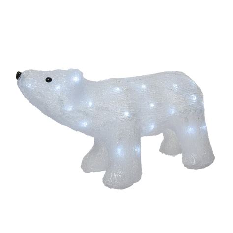 Ours lumineux à piles Titouan Blanc froid 40 LED Décoration lumineuse