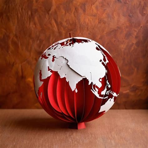 Premium Photo Globe Of The World Made Of Paper Traditional Childrens