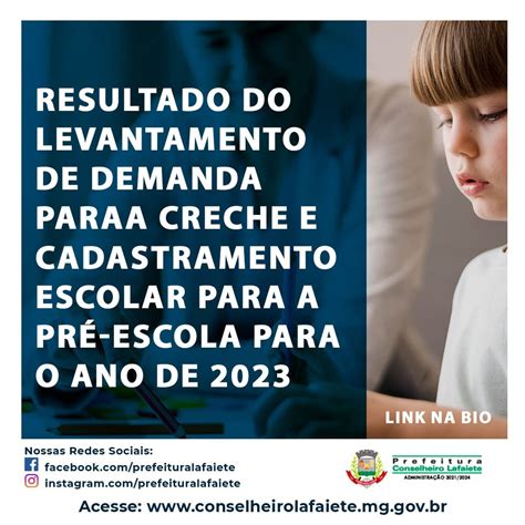 Resultado Do Levantamento De Demanda Para Creche E Cadastramento