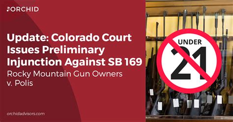 Update Colorado Court Issues Preliminary Injunction Against Sb 169