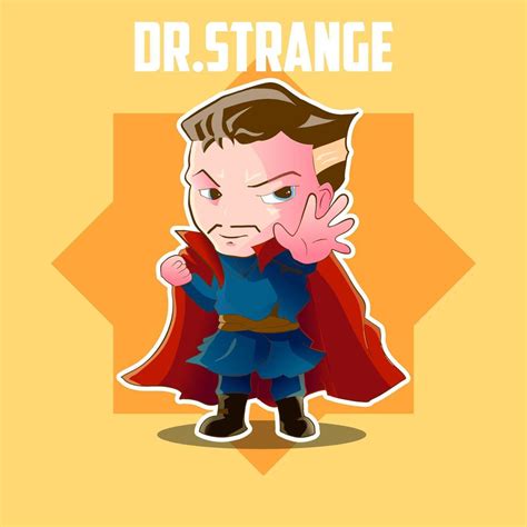 premium vector l dr. strange character with cute and cool style. mascot ...