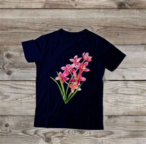 Orchid Flower T Shirt Plant Botanical T Shirt Woman T Shirt Etsy