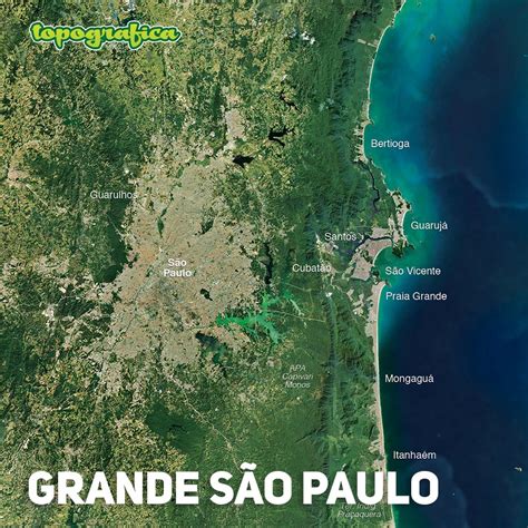 Poster Mapa De Sp S O Paulo E E Litoral X Cm Topografica