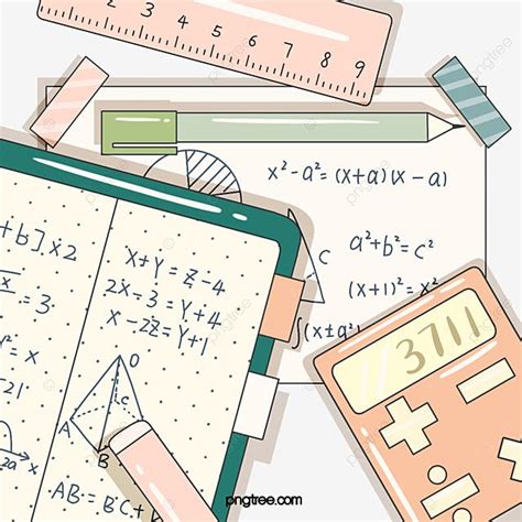 Math Stationery Hd Transparent, Cute Style Math Stationery Elements ...