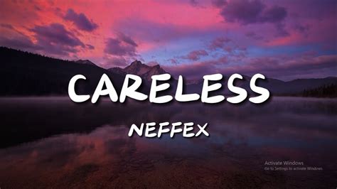 NEFFEX Careless Lyrics YouTube