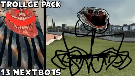 Gmod Trollge Nextbot Pack Mod Review Includes 13 Nextbots Garrys