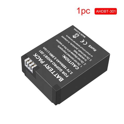 V Mah Ahdbt Li Ion Battery For Gopro Hero Gopro Hero