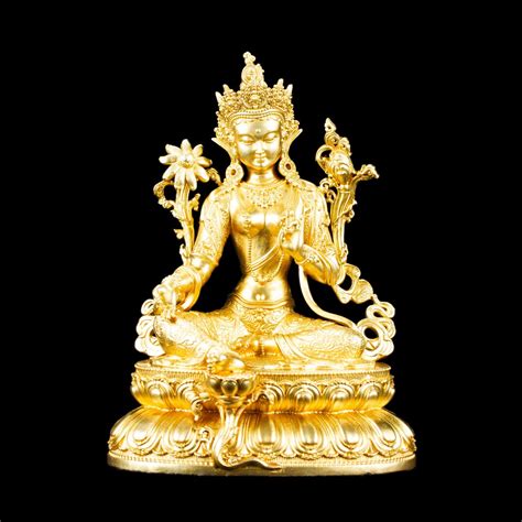 Statue Of Green Tara Also Known As Drolma Cm Of Perfection Etsy