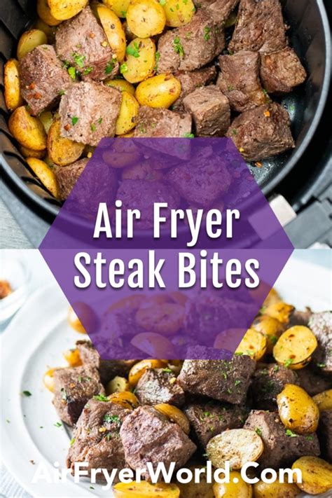 Air Fryer Steak Tips Recipe With Potatoes Easy Air Fried Air Fryer World