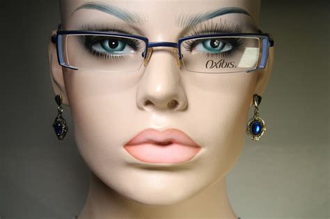 Unworn Oxibis Kiska Womens Partially Rimless Sleek Satin Blue Eyeglass Frames Ebay