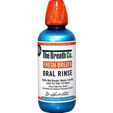 The Breath Co Icy Mint Alcohol Free Mouthwash Fresh Breath Oral Rinse