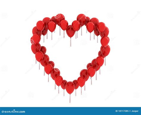 Valentine heart balloons stock illustration. Illustration of pink ...