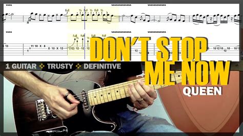 Dont Stop Me Now Guitar Cover Tab Solo Lesson Live Rhythm Parts