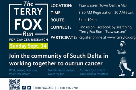 The Terry Fox Run For Cancer Research Rotary Club Of Tsawwassen Delta