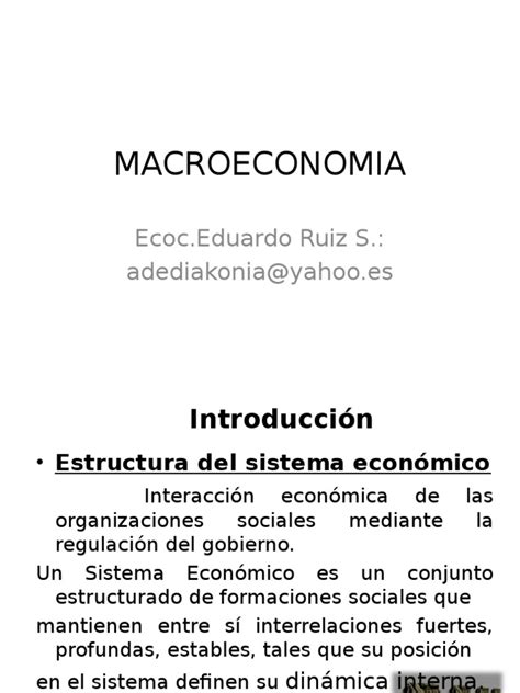 Diapositivas Actuales Macroeconomia Pdf Ciencias Económicas Macroeconómica