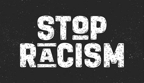 Stop Racism Text Message For Protest Action Stock Illustration