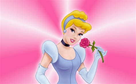 Pretty Cinderella With Red Rose Disney Cartoon Movies Desktop Hd