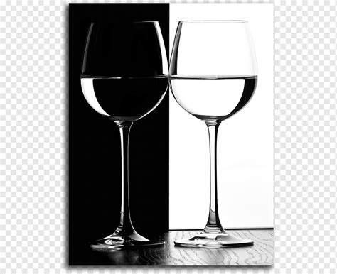 Contrast Effect Graphy Art Color Black And White Glass Wine Glass Poster Png Pngwing