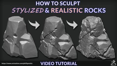 Artstation How To Sculpt Stylized And Realistic Rocks Tutorials