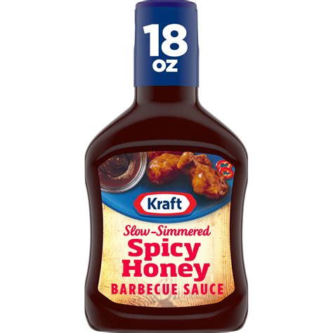 Kraft Spicy Honey Slow Simmered Barbecue Bbq Sauce 18 Oz Bottle