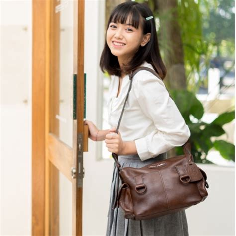 Jual Kenes Leather Sling Bag Wanita Tas Selempang Kulit Asli LAURA