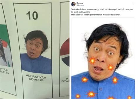 Viral Ini Alasan Komeng Pose Nyeleneh Di Foto Profil Surat Suara