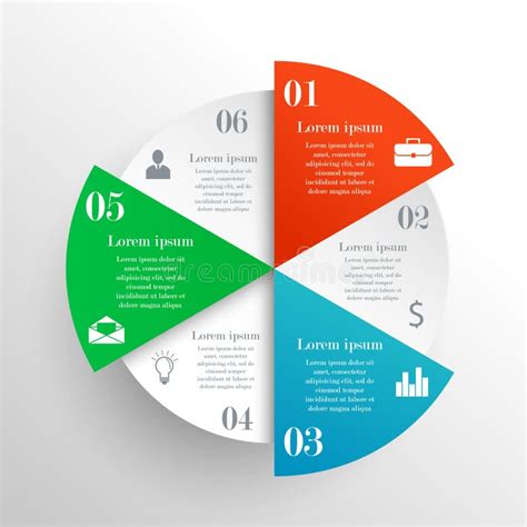 Infographic Schablone Des Kreises Vektor Abbildung Illustration Von