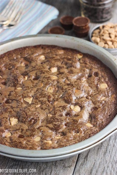 Fudgy Peanut Butter Brownie Cake Oh Sweet Basil