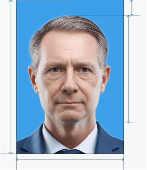 Passport Size Photo With Blue Background