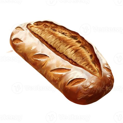 Golden Brown Crusty Loaf Of Bread 46801876 Png