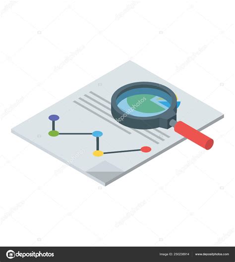 Isometric Vector Market Research Icon Stock Vector By Vectorsmarket