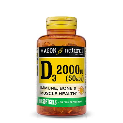 Vitamin D3 2000iu 50mcg Mason Vitamins