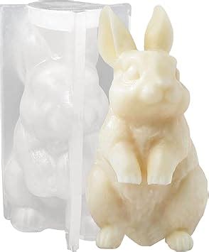 Amazon 3D Rabbit Candle Silicone Molds Easter Bunny Resin Casting