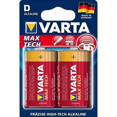 Varta Max Tech Lr Alkaline D Mono Batterie V Er Pack Batterien