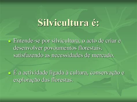 Silvicultura Ppt Carregar