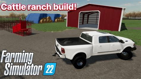 Small Cattle Ranch Build Timelapse Fs22 Youtube