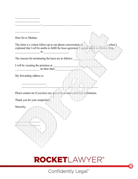 Free Tenant S Notice To Terminate Tenancy Rocket Lawyer