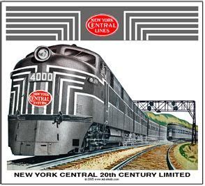 An Advertisement For The New York Central Th Century Limited Railroad