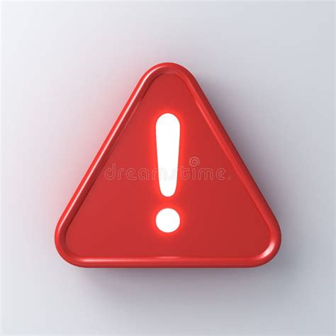 Signo De Atención De Aviso De Peligro Rojo 3d Con Símbolo De Signo De