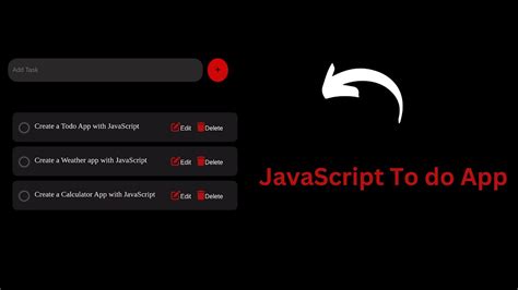 How To Create A To Do App With Html Css And Vanilla Javascript With