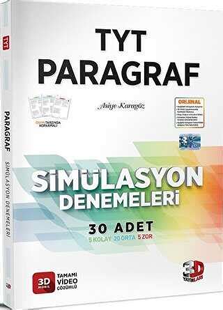 3D Yayınları 2023 TYT 3D Simülasyon Paragraf Denemeleri Bkmkitap