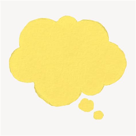 Yellow speech bubble, paper texture | Premium Photo - rawpixel