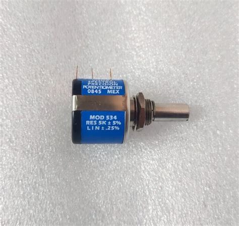 534 502 RS460 7582 Vishay 5kΩ Rotary Potentiometer 10Turns 1Gang Panel