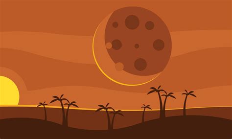 Mars planet landscape background 15634887 Vector Art at Vecteezy